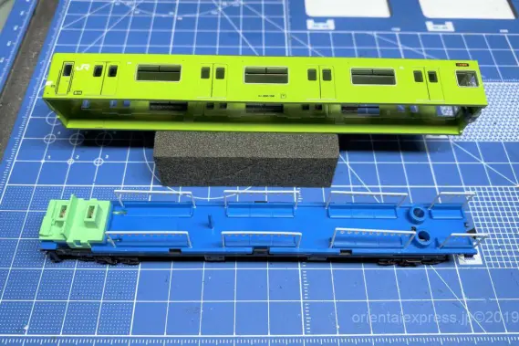 201系体質改善工事施工車・ウグイス を弄る。その1 Microace A2592 7両