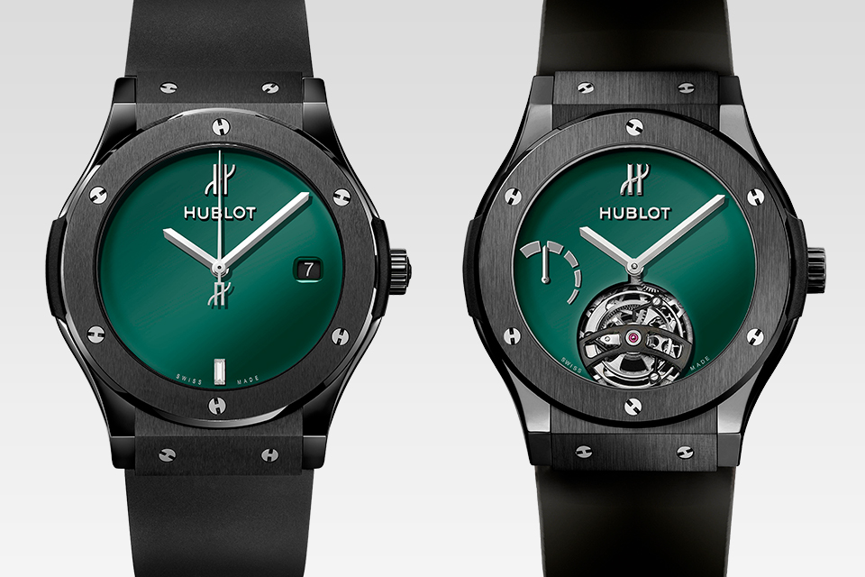 精悍な外装と上品な挿し色使いのコンビネーションが冴えるウブロ