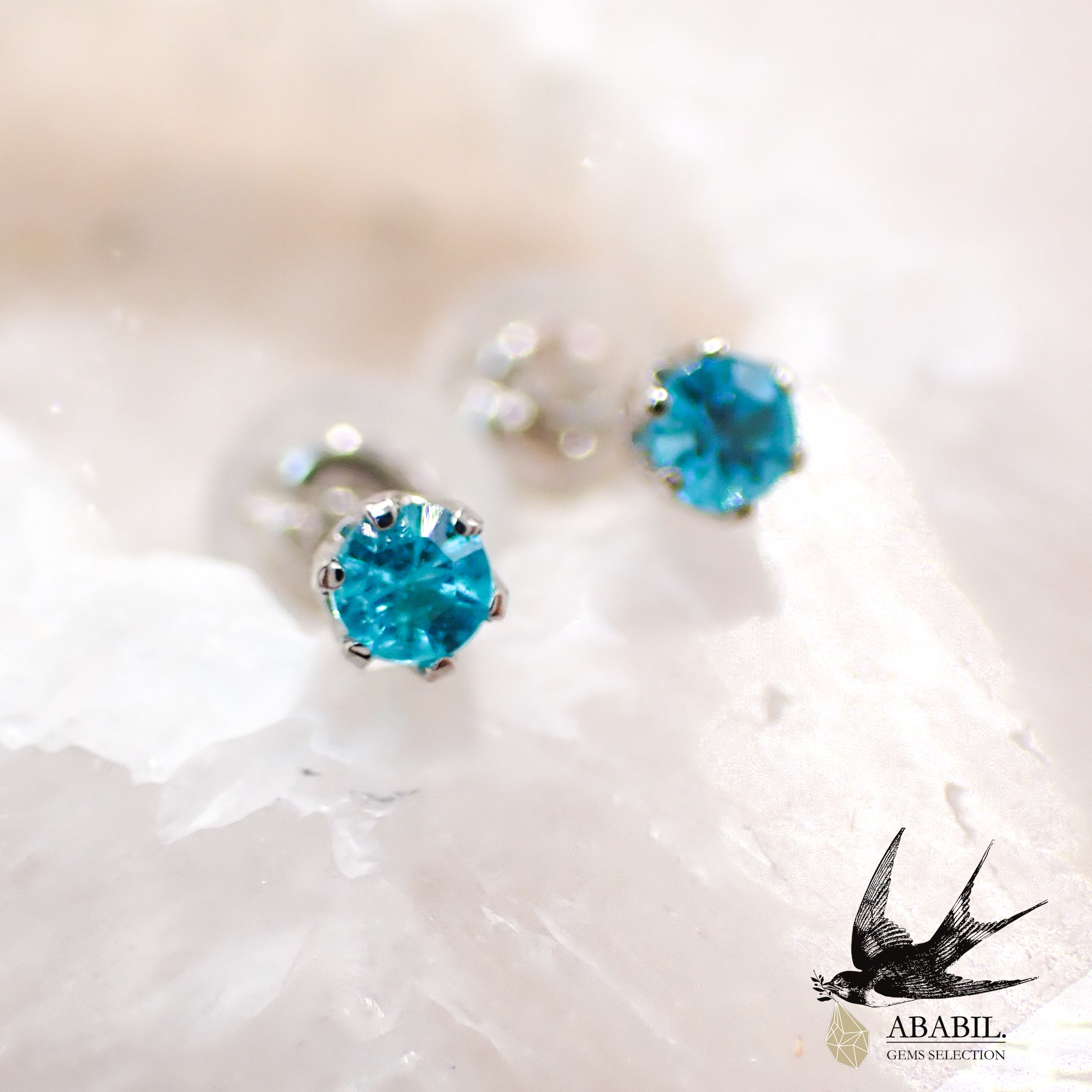 Artwork・6点留めピアス【パライバトルマリン】 – ABABIL.gems