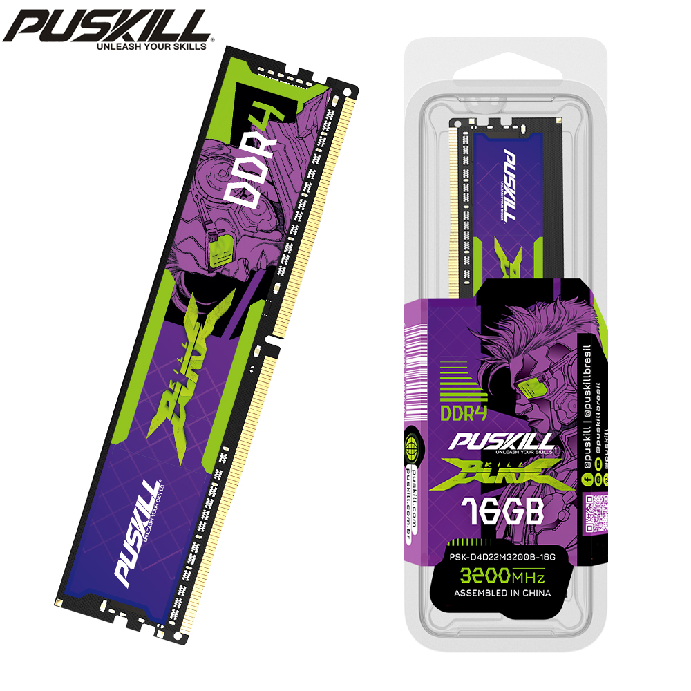 PUSKILL DDR4 PC RAM メモリア 32GB 8GB 16GB 3200MHz 2666MHz DIMM
