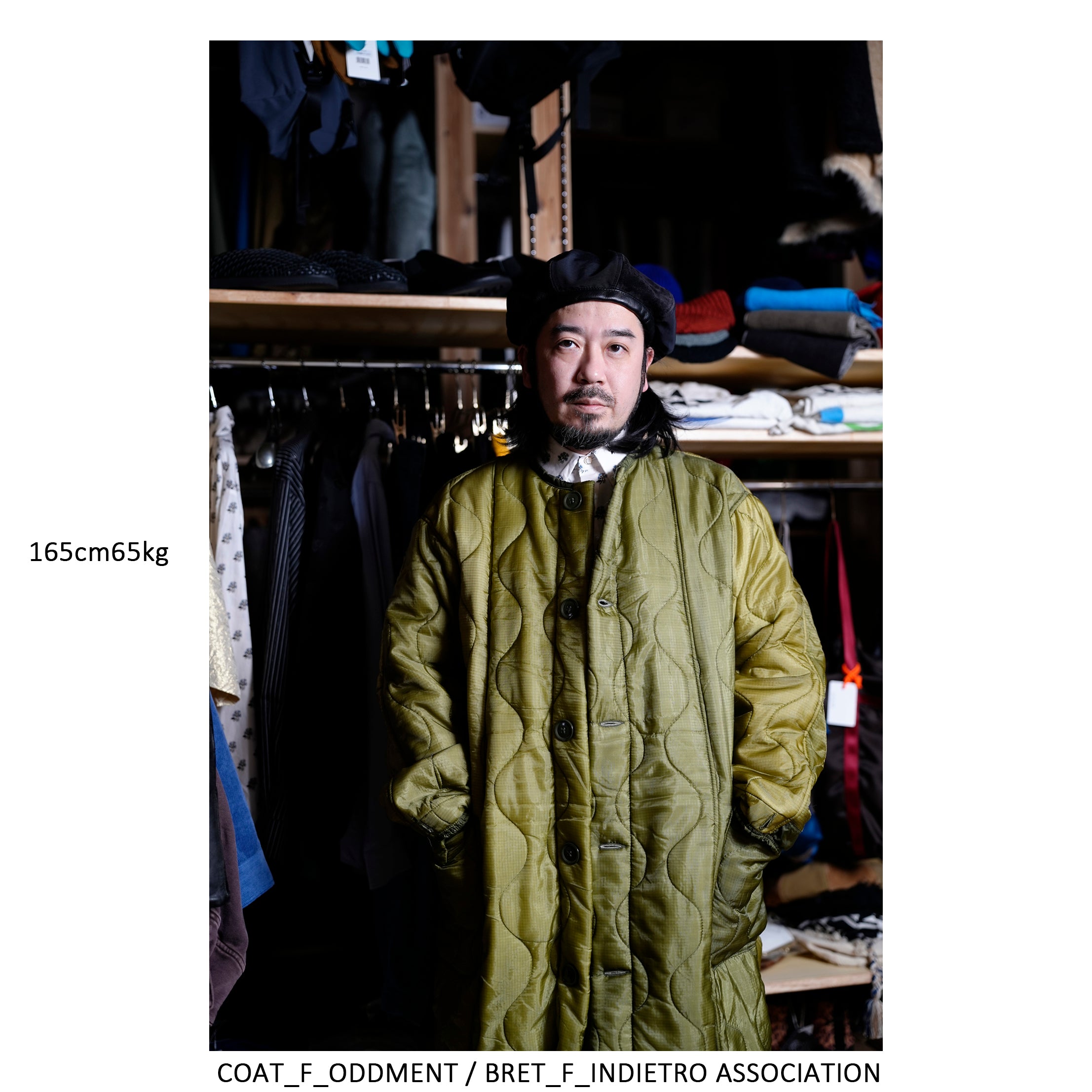 odd22fw07 | Quilting Coat | Color:Olive【ODDMENT_オッドメント】