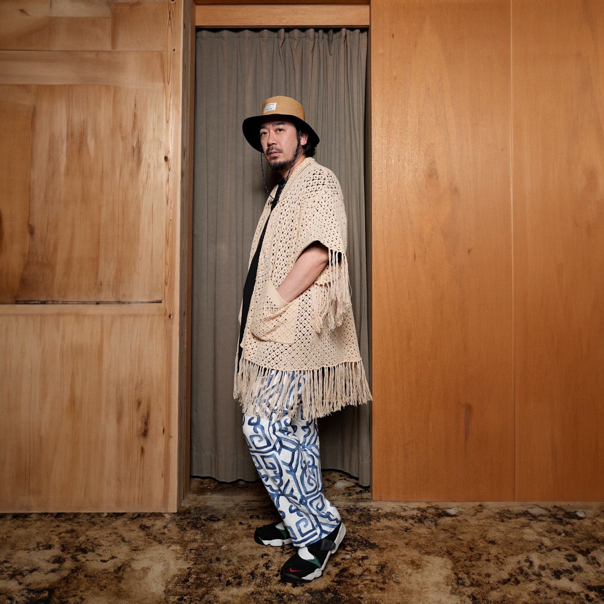 Fringe Cotton Knit Shirt フリンジコットンニットシャツ | Color