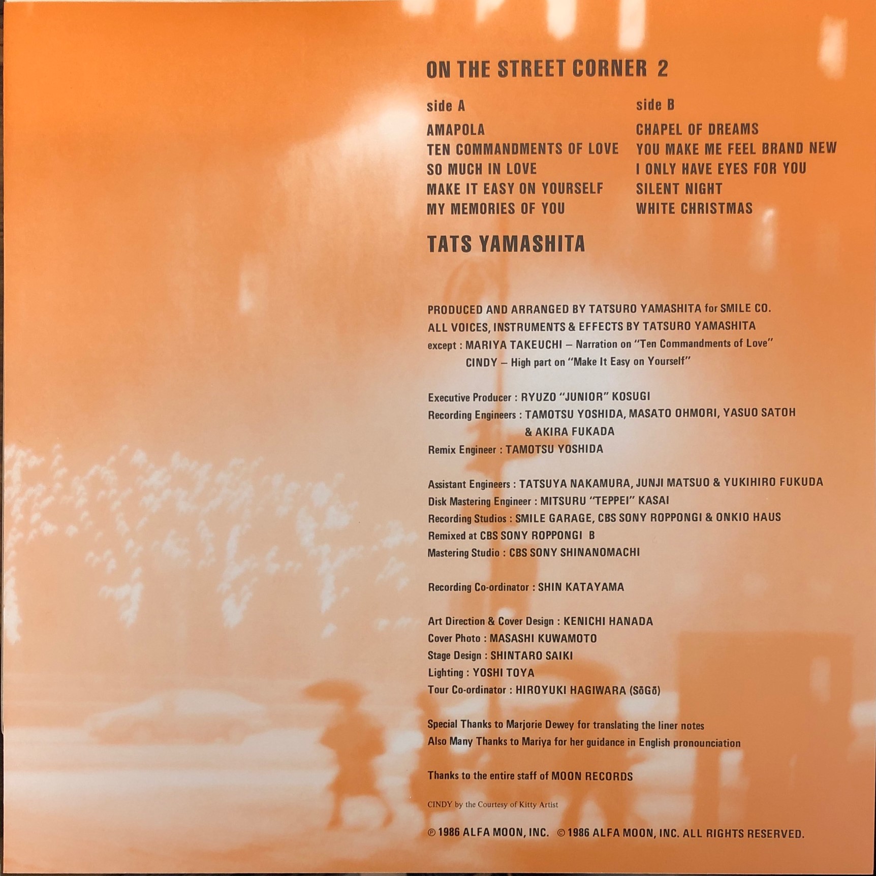 山下達郎 ‎– On The Street Corner 2 | 中古レコード通販・買取の