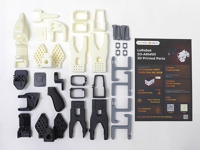 SO-101 オープンソースロボットアームキット 3Dプリントパーツ: キット