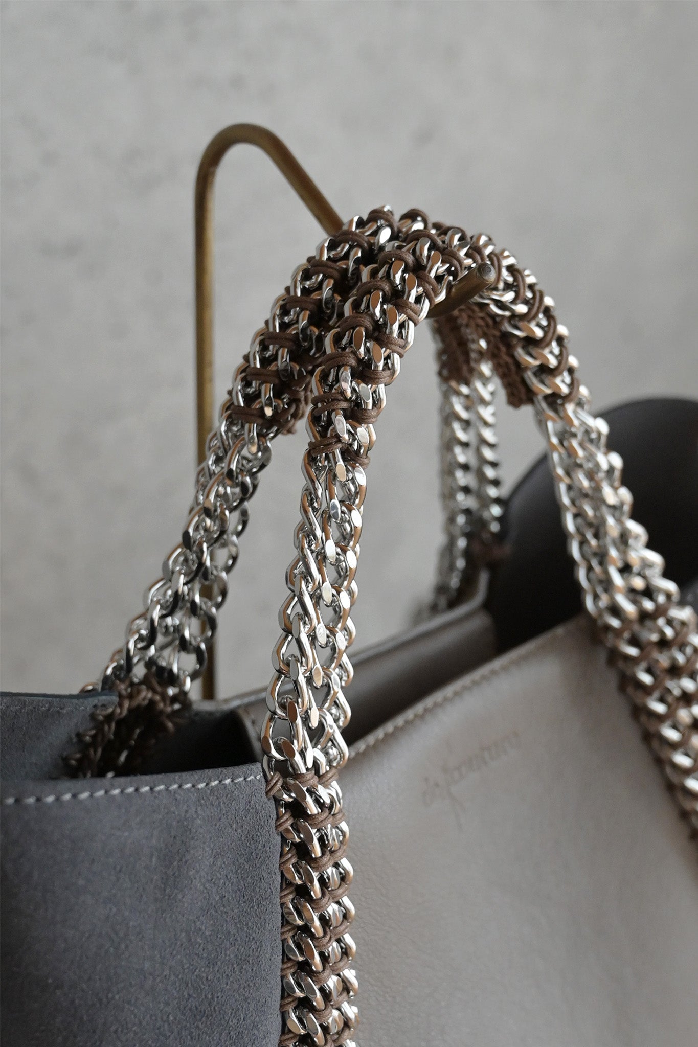 デ・クチュール/de Couture 2WAY チェーン レザー トートバッグ S size