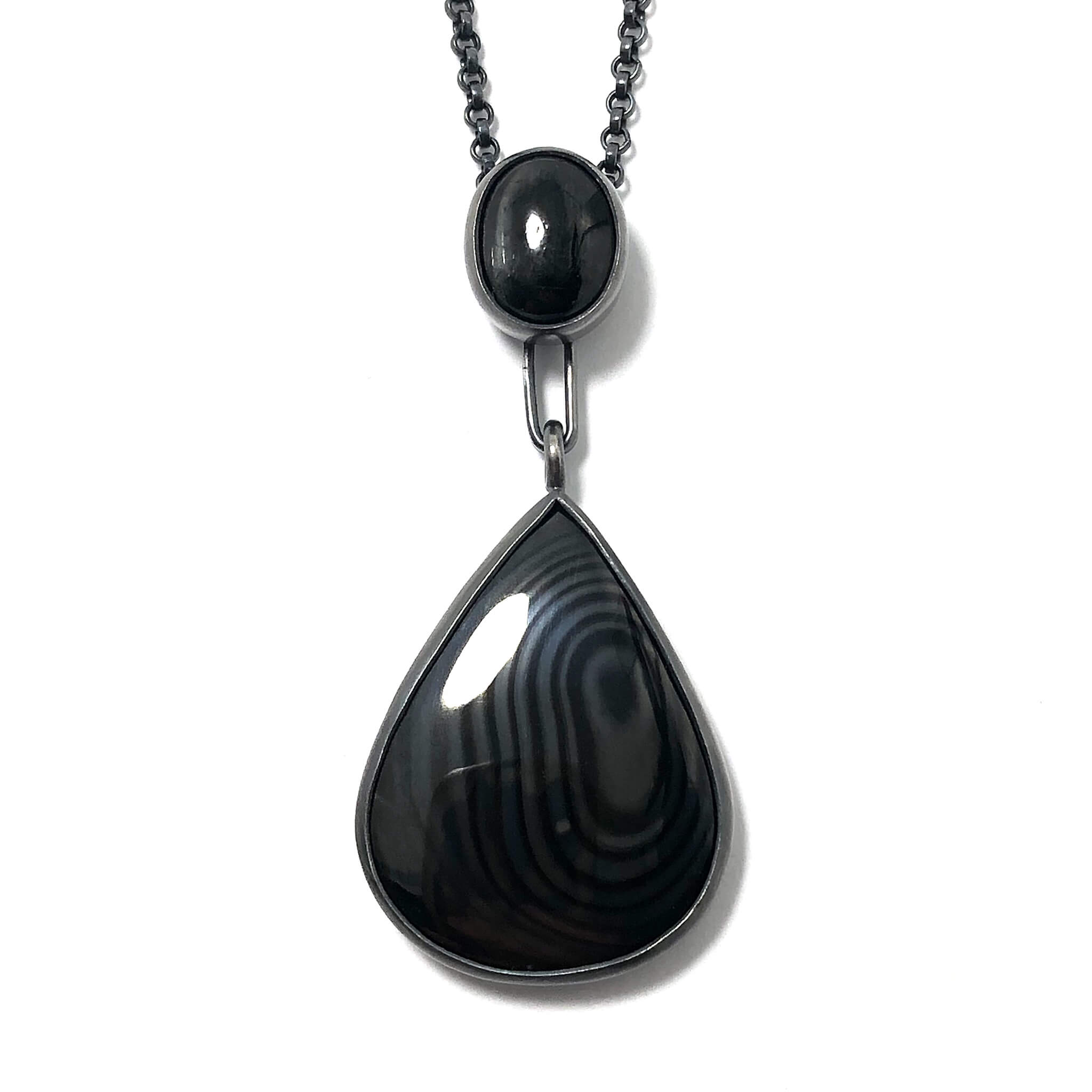 Black Star Diopside + Psilomelane Pendant | Alex Lozier Jewelry +