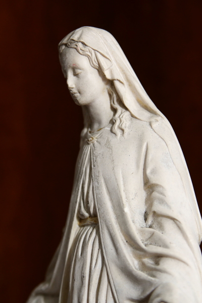 アンティーク聖像 石膏像 マリア像 無原罪の聖母 フランス 20161221