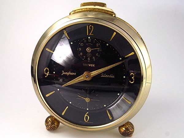 ユンハンス 手巻アラーム 置時計 ブラック文字盤 | アンティー