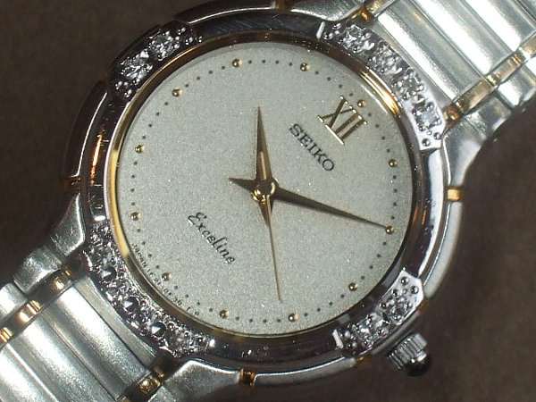 セイコー エクセリーヌ 12Pダイヤベゼル BOX・取説付 SEIKO レディース