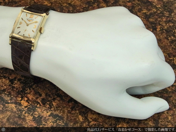 ロンジン LONGINES 14KYG 金無垢 角型キャリバー Cal.9LT搭載