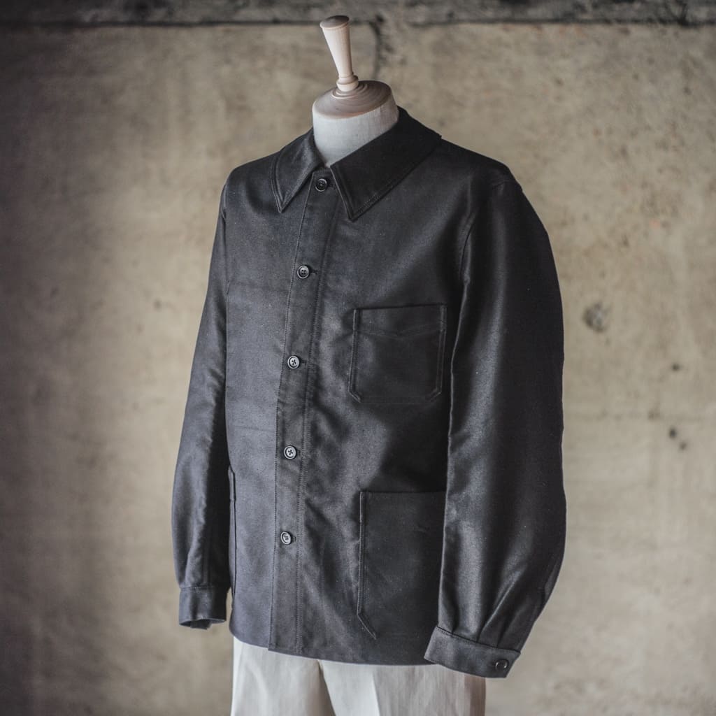 COLLETIN - GERMAN MOLESKIN - BLACK – ANATOMICA KYOTO アナトミカ京都