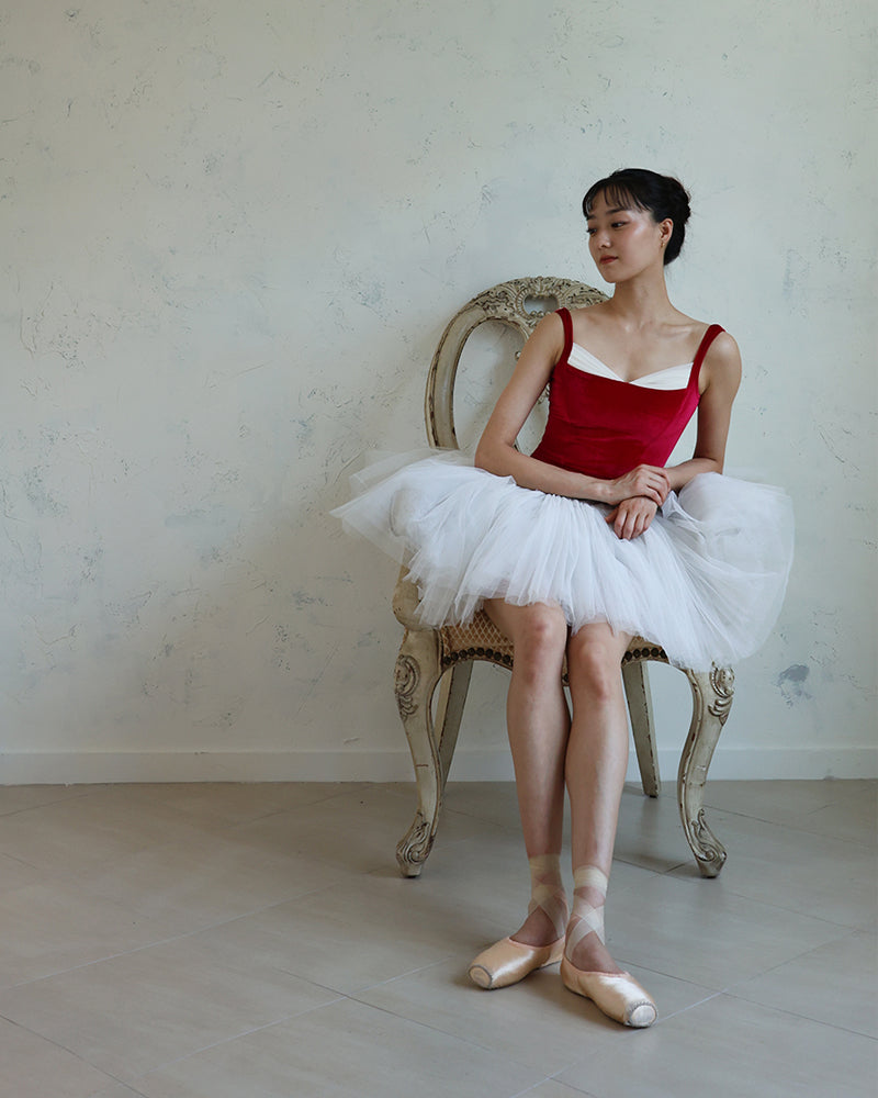 レヴダンス ベアトリス ベルベット レオタード 赤 LEVDANCE beatrice