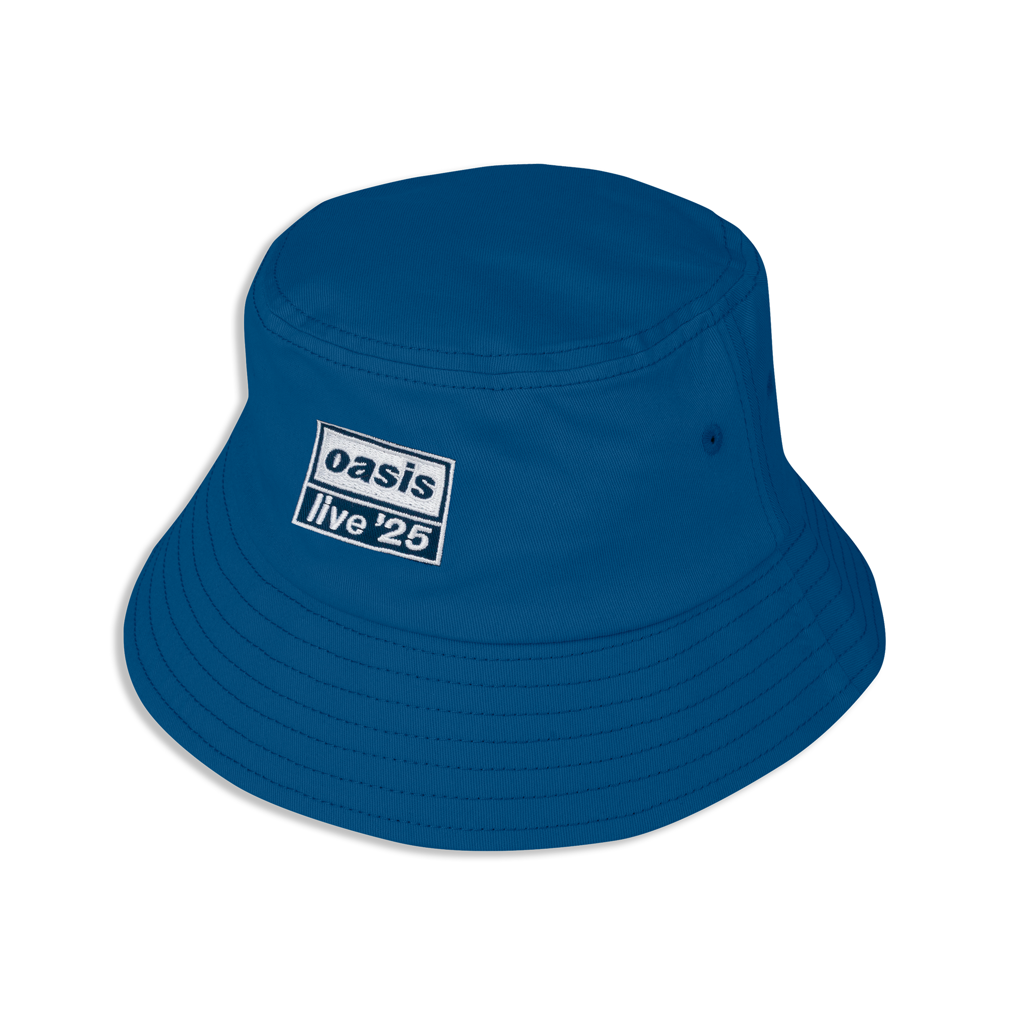 Live '25 Embroidered Logo Bucket Hat Navy – Aus Oasis Live 2025