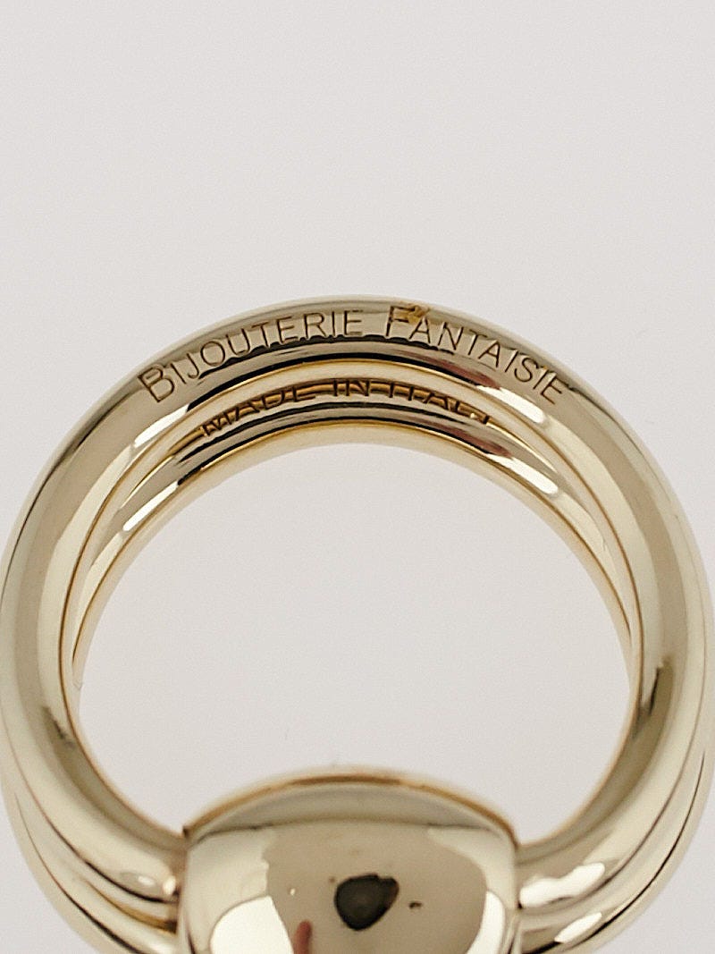 Hermes Goldtone Permabrass Mors Scarf Ring | Yoogi's Closet