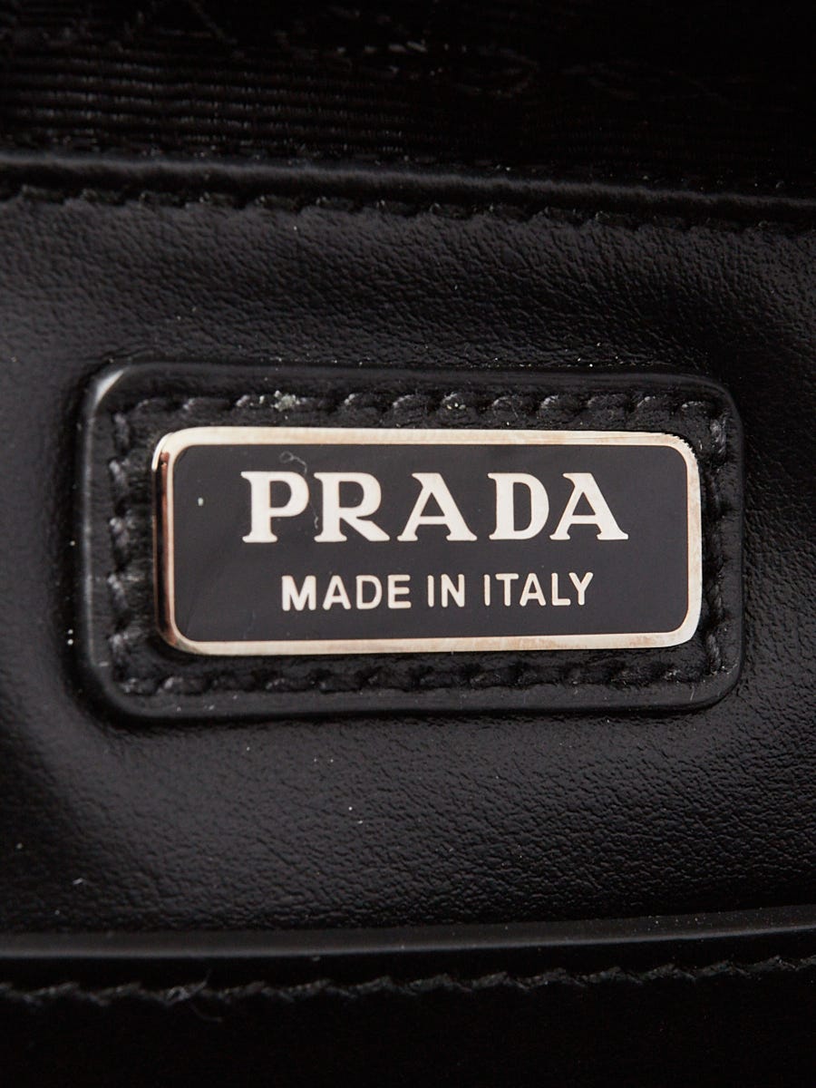 Prada Black Spazzolato Leather Bandoliera Crossbody Bag 2VH173