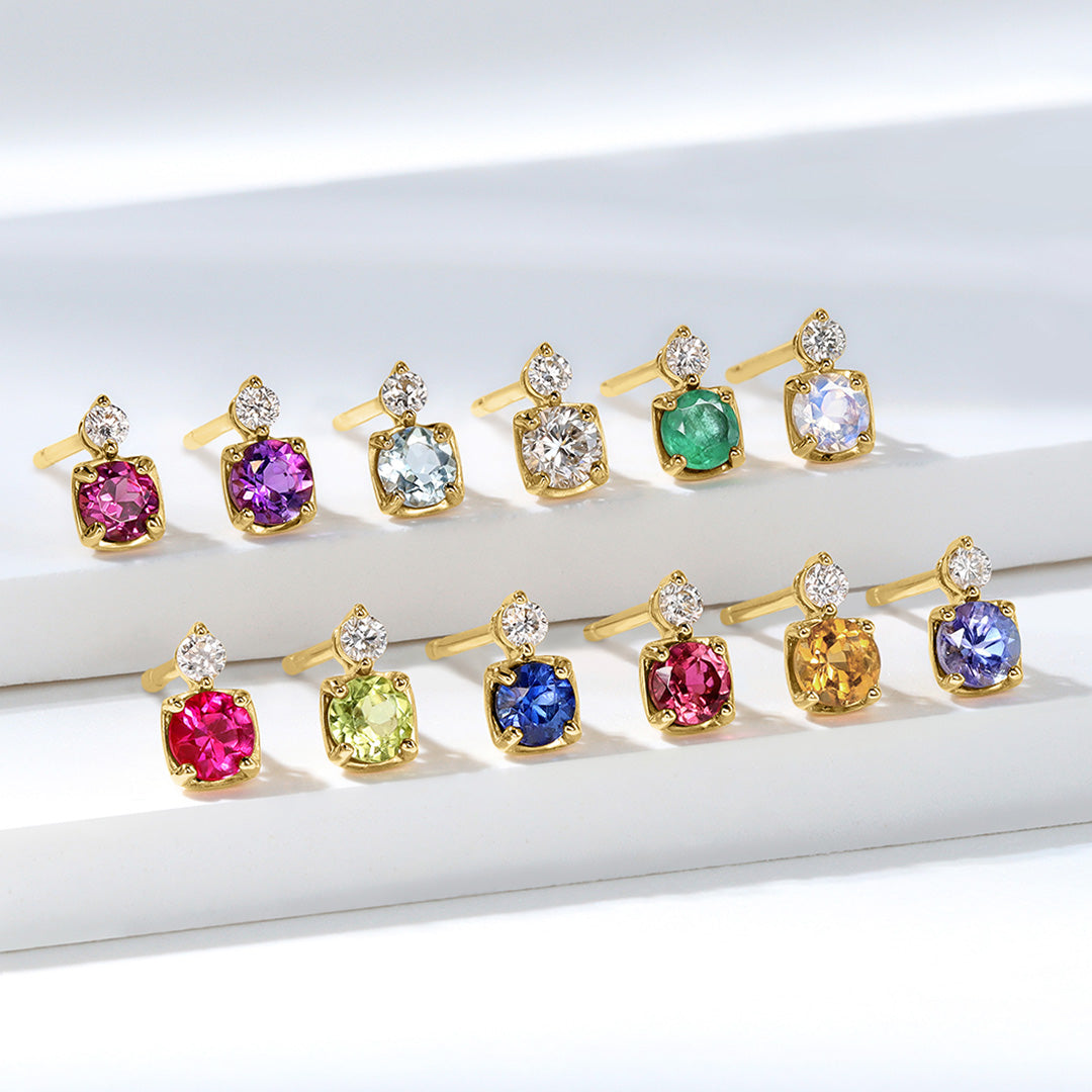 エメラルド K10/K18/PTピアス(片耳)・リゼッテ