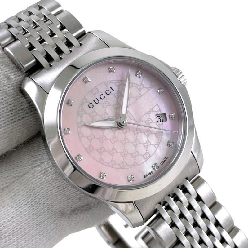GUCCI】グッチ Gタイムレス 12PD 126.5 腕時計 ステンレススチール