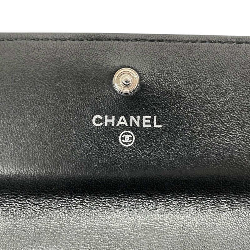 未使用品】【CHANEL】シャネル カメリア フラップ ロングウォレット