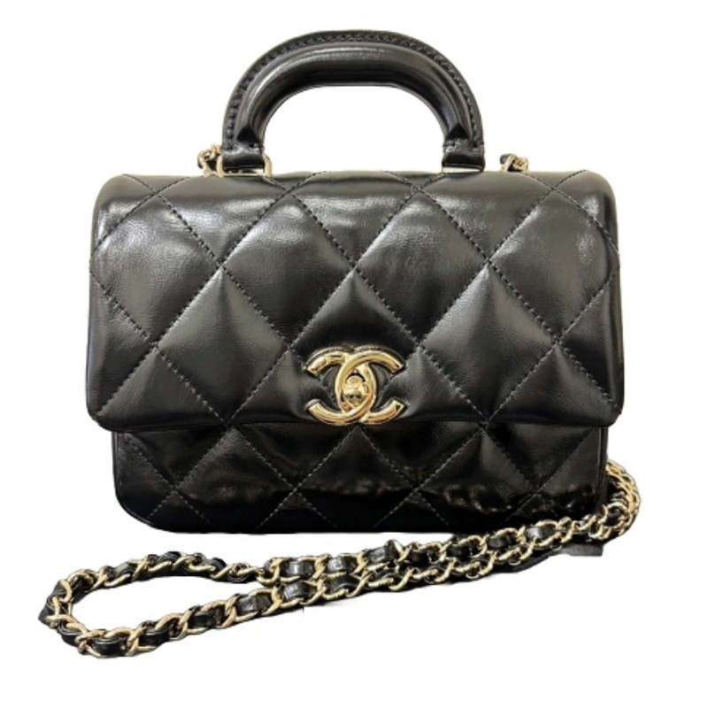 マトラッセ20 トップハンドル 2Wayバッグ シャイニーラムスキン