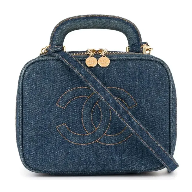 バニティバッグ ココマーク デニム ブルー｜ブランド買取なら