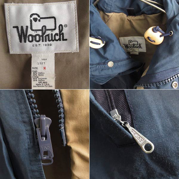 美品 70's USA製 白タグ Woolrich ウールリッチ マウンテンパーカー 紺