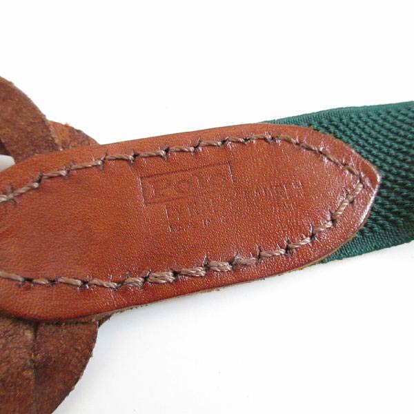 Polo ポロ ラルフローレン 編み込みレザー ボタンタブ式 Y型