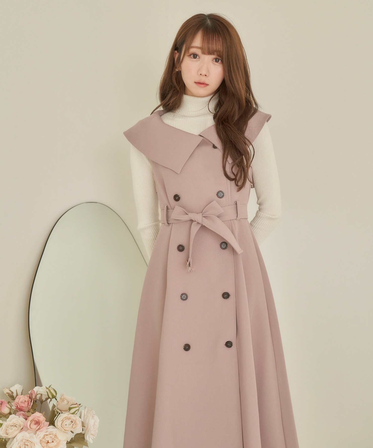 big collar trench one-piece – BUNNY APARTMENT