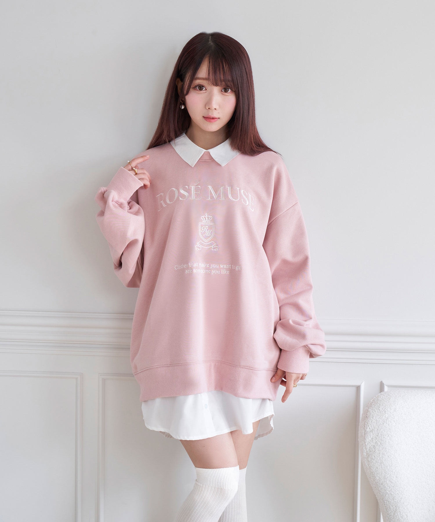 logo layered shirt sweat o/p – BUNNY APARTMENT