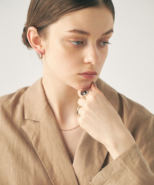 ete（エテ）の「○[リキッドロウ] スモーキークォーツ リング（リング