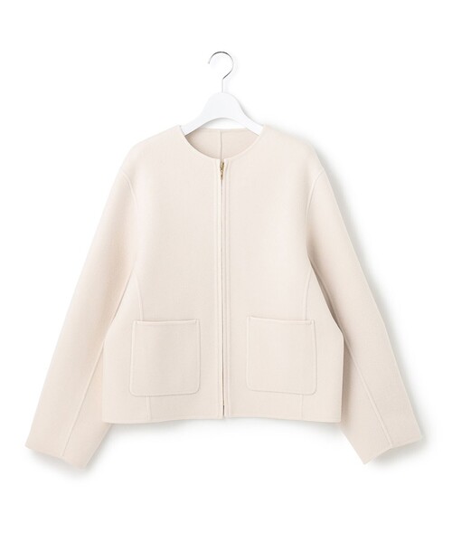 セール】ウールリバー ショートコート（ノーカラーコート）｜23区 L