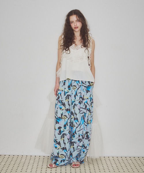 シースルーボリュームチュールデザインジレ（ベスト）｜J1U by LA