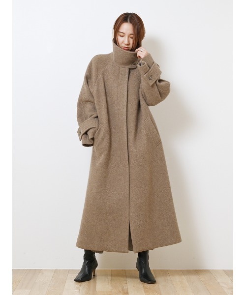 FRAY I.D（フレイアイディー）の「スタンドカラーバルマカンコート