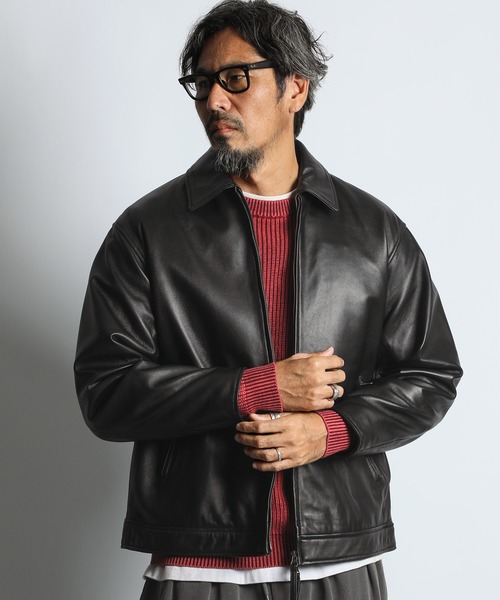 SINGLE RIDERS JACKET：シープスキンレザー シングルライダース