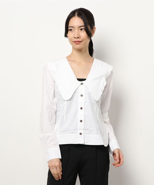 GANNI（ガニー）の「【GANNI】コットンポプリンブラウス（シャツ