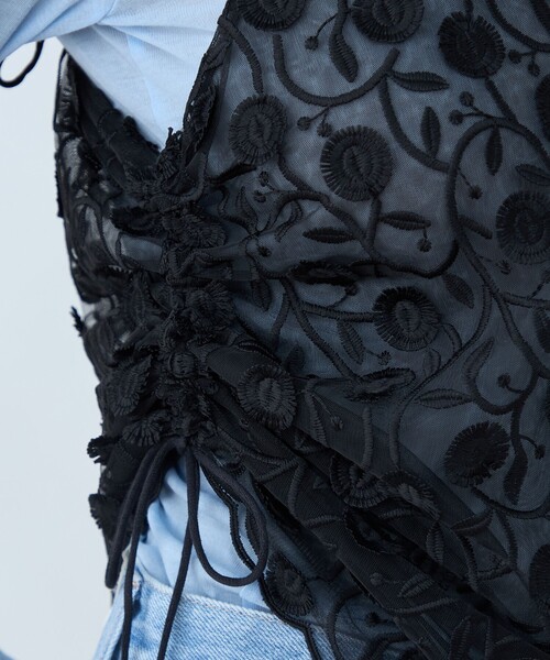 セール】メッシュエンブロイダリー キャミソール（キャミソール