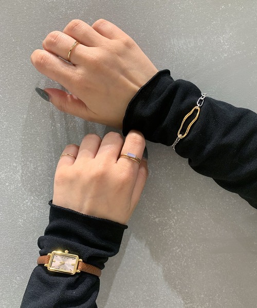 K10YG レイヤー クラフト リング（リング）｜Jouete（ジュエッテ）の