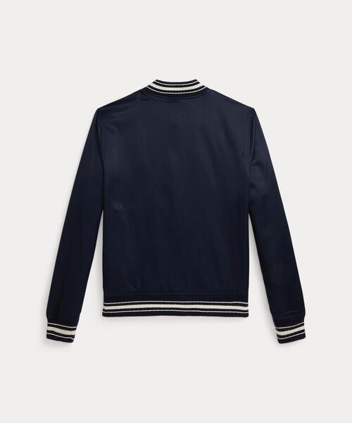 ロゴ サテン ベースボール ジャケット（スタジャン）｜POLO RALPH
