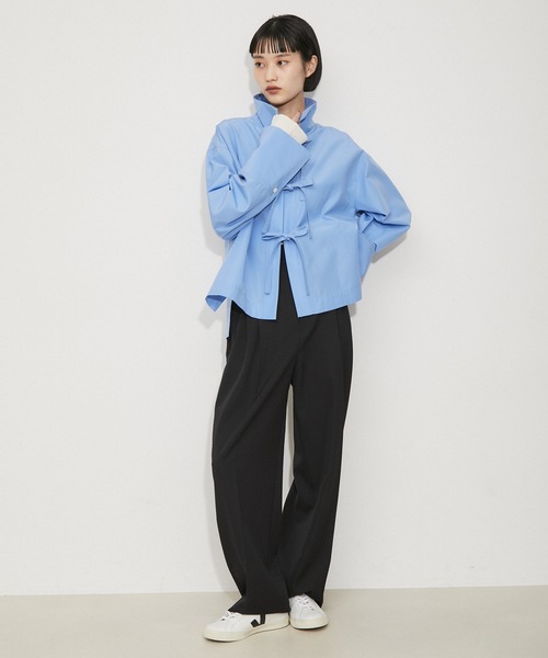 セール】【洗える】ウールギャバ2タックワイドスラックス（スラックス