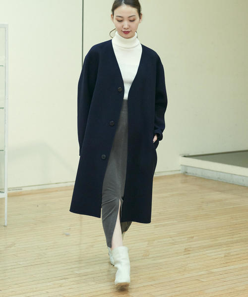 GALERIE VIE（ギャルリー ヴィー）の「ライトメルトン Vネックカラー