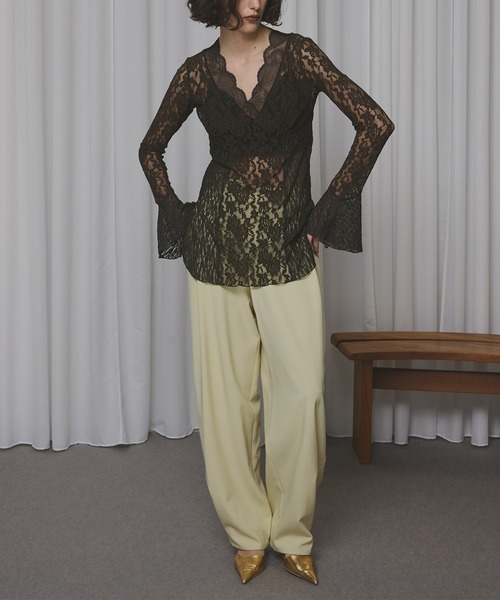 COMBINATION LACE TOP（Tシャツ/カットソー）｜Ameri（アメリ）の