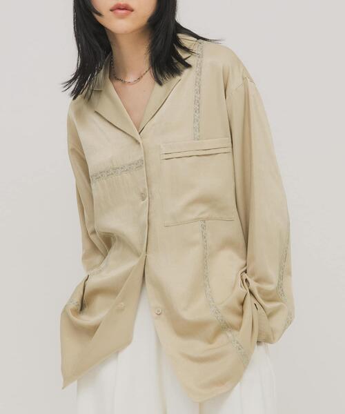 セール】ルーズサテンシャツ（シャツ/ブラウス）｜KBF（ケイビーエフ