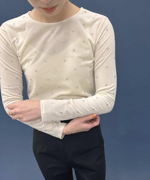 EDIT. FOR LULU（エディットフォールル）の「ベロア ビジュートップス