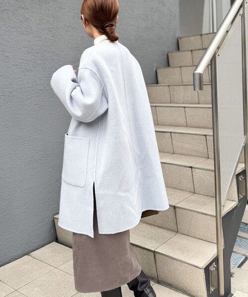 セール】バイカラーリバーコート（ノーカラーコート）｜NOLLEY'S