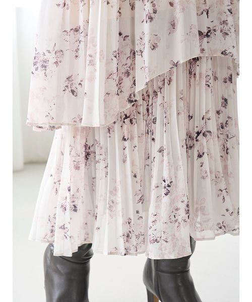 セール】Sustainableプリーツプリントワンピース（ワンピース