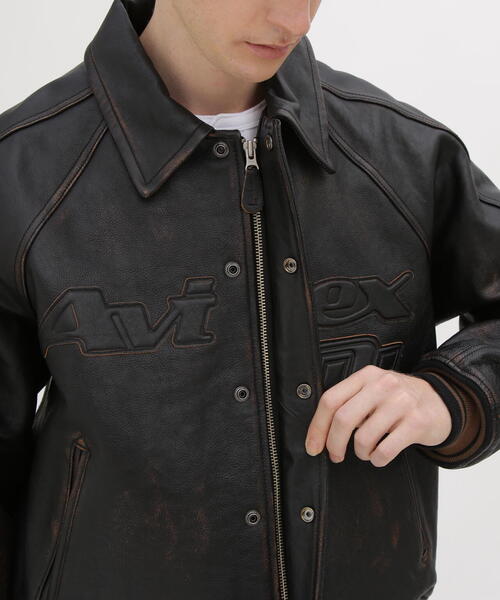 VARISTY LEATHER 'GOALERS' VINTAGE BLACK / バーシティ レザー