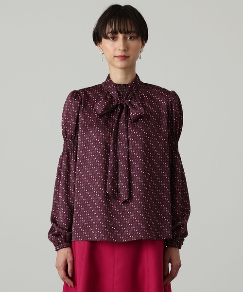 ANAYI（アナイ）の「バレエシューズプリントシャーリング ブラウス