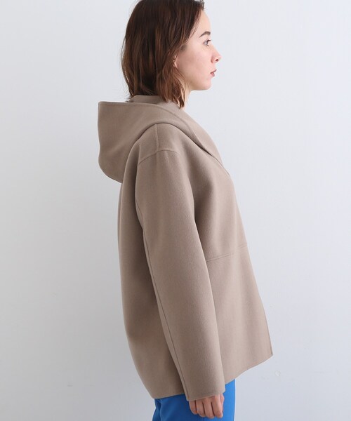 INDIVI（インディヴィ）の「◇【ウール/カラーコート】フーテッド