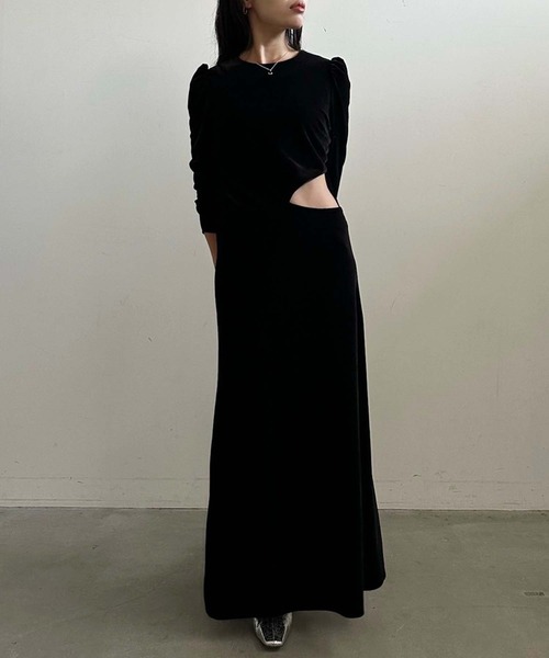 Ameri（アメリ）の「UND VELOUR HOLE LACE DRESS（ドレス）」 - WEAR