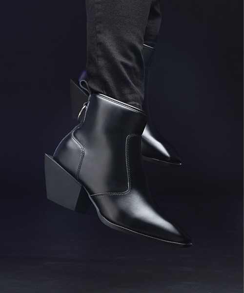 ADRER（アドラー）の「High sole leather heel boots/ハイソールレザー