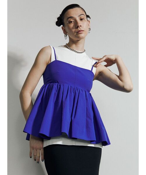 UN3D.（アンスリード）の「シャツギャザーキャミソール（キャミソール
